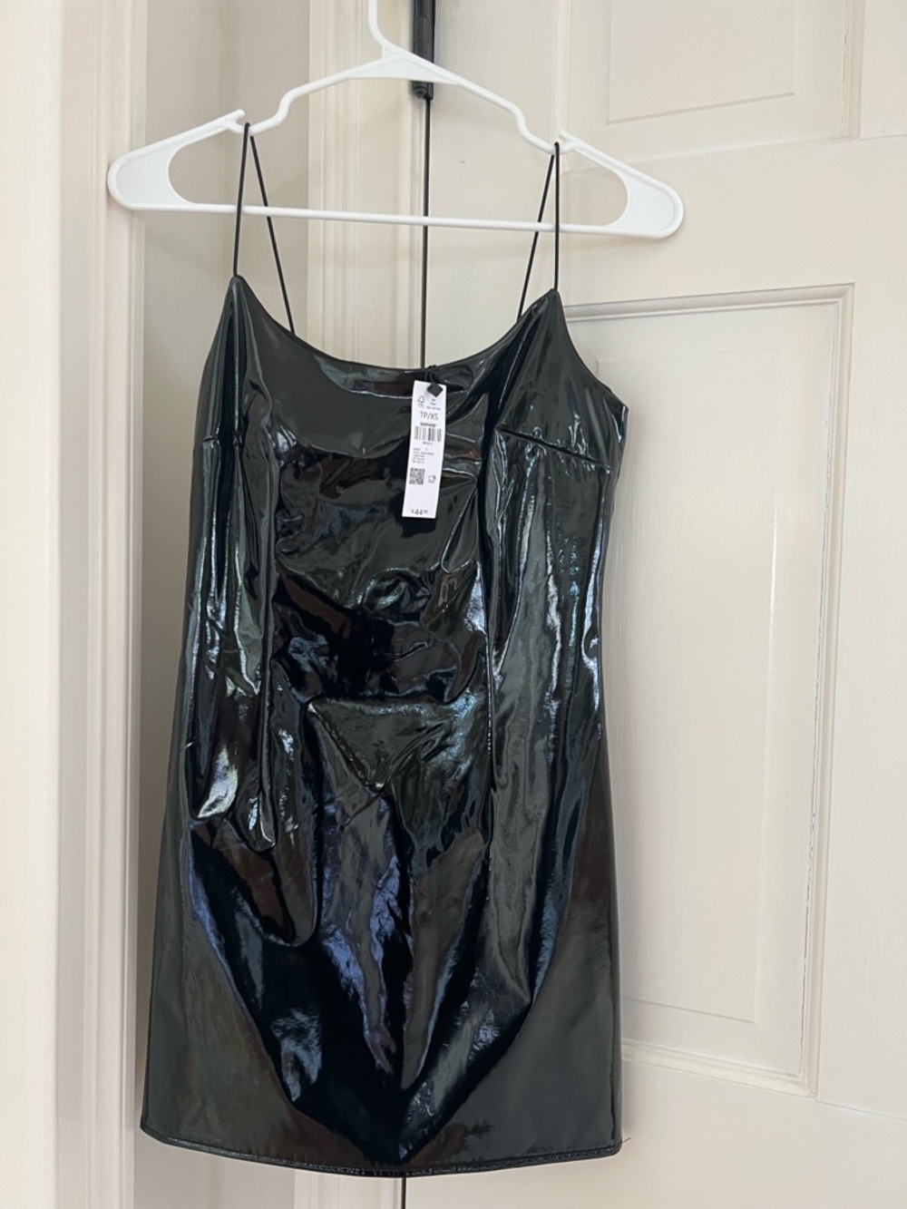 Garage Black Patent Dress